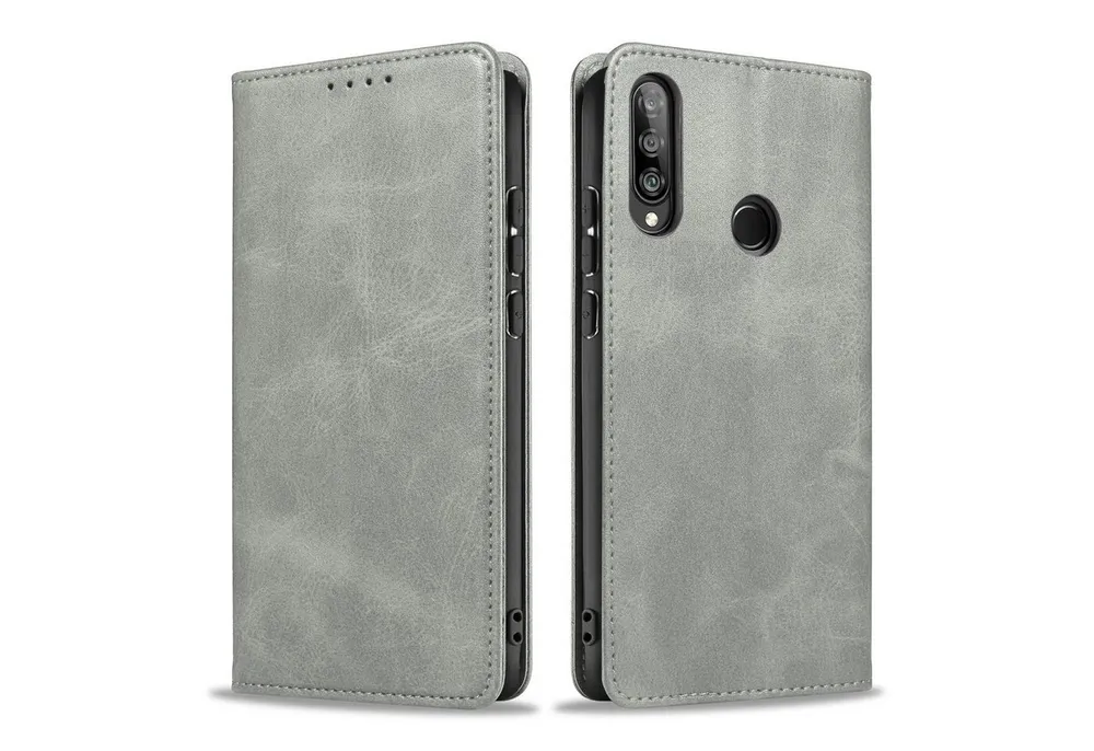 Tec-Expert Handyhülle Tasche Hülle für Huawei P30 Lite 6.15 Zoll, 6.15 ", Cover Klapphülle Case mit Kartenfach Fliphülle aufstellbar
