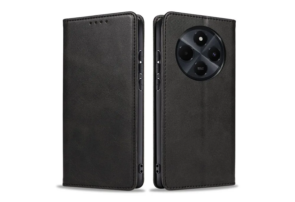 Tec-Expert Handyhülle Tasche Hülle für Xiaomi Redmi 14C 6.88 Zoll, 6.88, Cover Klapphülle Case mit Kartenfach mit Displayglas