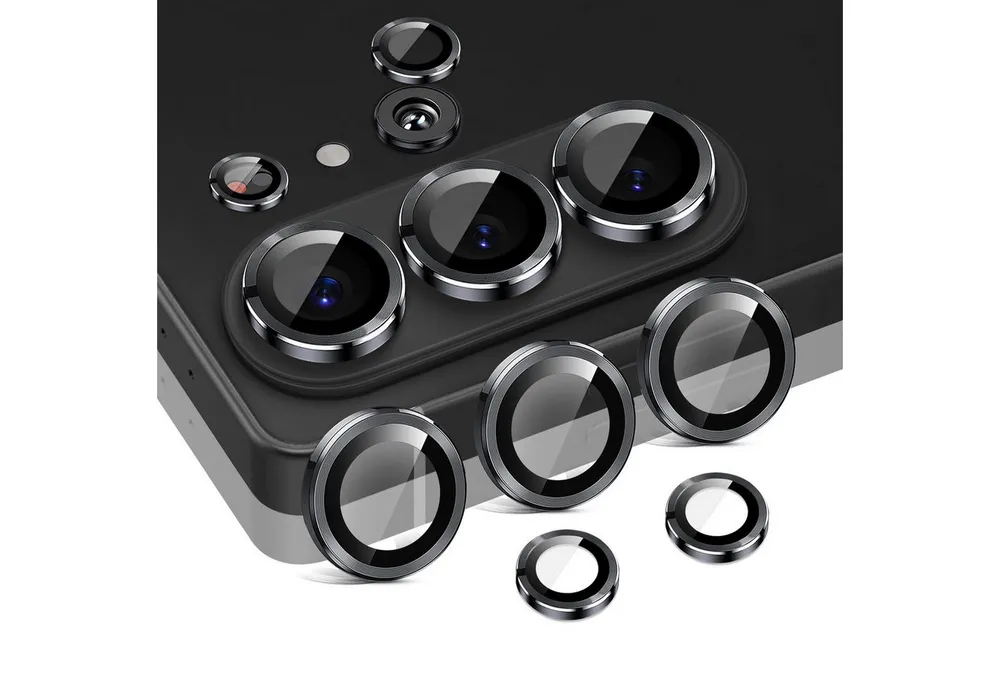 Tec-Expert Kameraschutzglas 9H Kameraglas Set in Schwarz für Samsung Galaxy S26 Ultra für Samsung Galaxy S26 Ultra, Linsenschutzglas Set, 1 Stück, Kameraschutz, Schutzglas, Linsenschutz, kratz- & stoßfest
