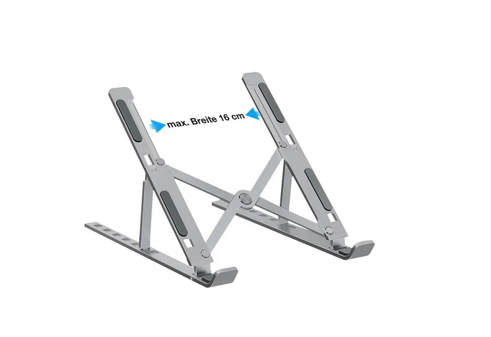 Tec-Expert Laptop-Ständer Faltbarer Metall Notebook Laptop Tablet Buch Halter, 7 Positionen, (1-tlg., Computer Ständer Halterung Stativ universal einsetzbar)