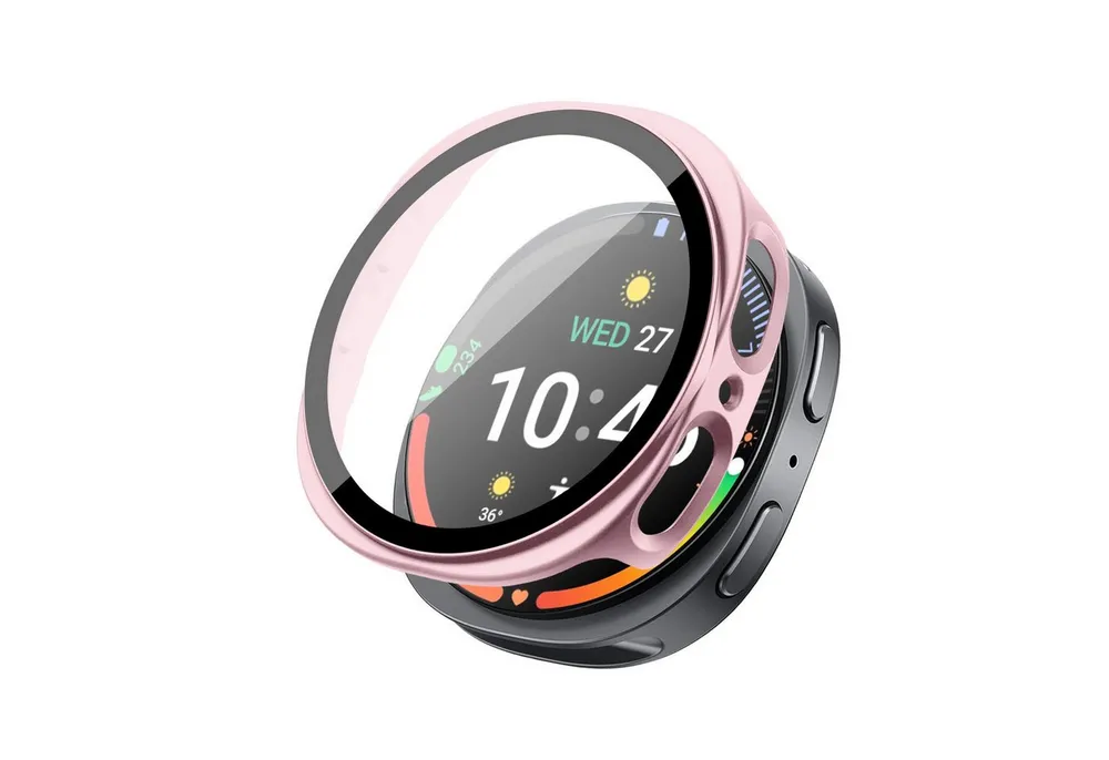 Tec-Expert Smartwatch-Hülle Hülle mit integriertem Displayschutz für Samsung Galaxy Watch8 40 mm 40 mm, Rundum Schutz Cover Case Bumper stoß-und kratzfest robust