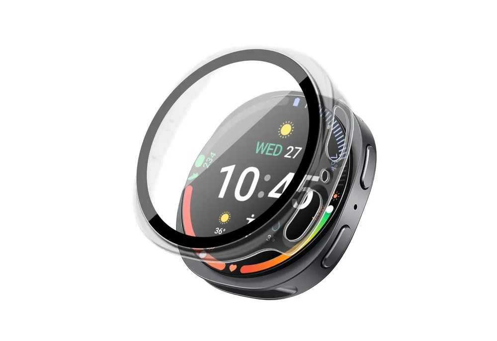 Tec-Expert Smartwatch-Hülle Hülle mit integriertem Displayschutz für Samsung Galaxy Watch8 40 mm 40 mm, Rundum Schutz Cover Case Bumper stoß-und kratzfest robust