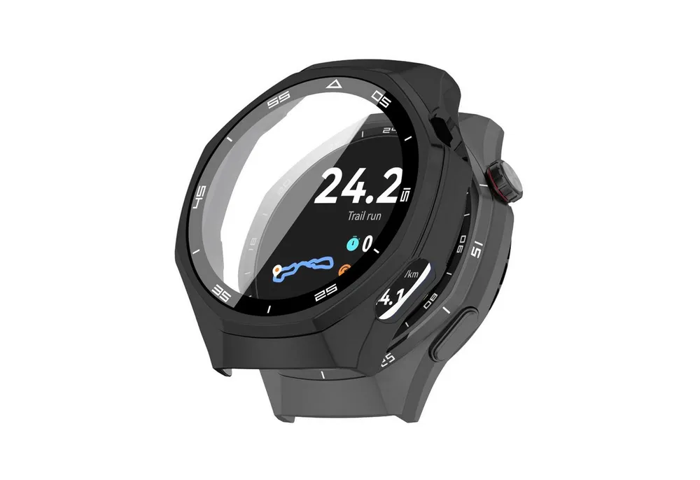 Tec-Expert Smartwatch-Hülle Hülle mit integriertem Displayschutz für Huawei Watch GT6 Pro 46 mm 46 mm, Rundum Schutz Cover Case Bumper stoß-und kratzfest robust