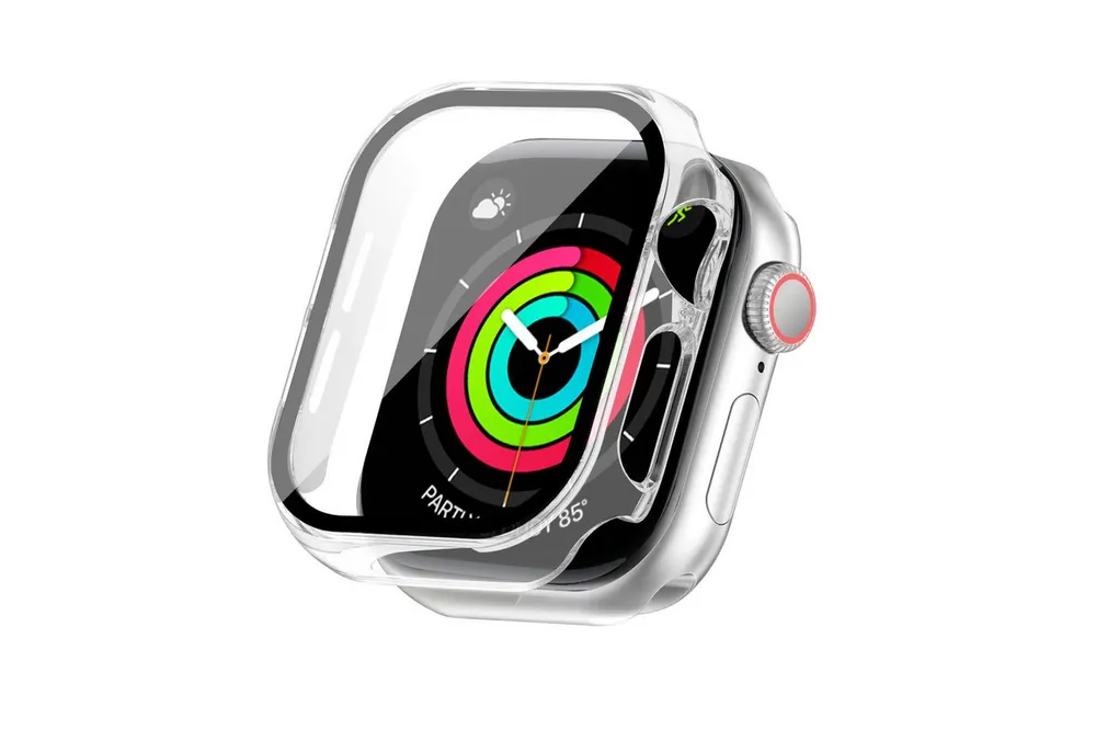Tec-Expert Smartwatch-Hülle Hülle mit integriertem Displayschutz für Apple Watch 10 / 11 42 mm 42 mm, Rundum Schutz Cover Case Bumper stoß-und kratzfest robust
