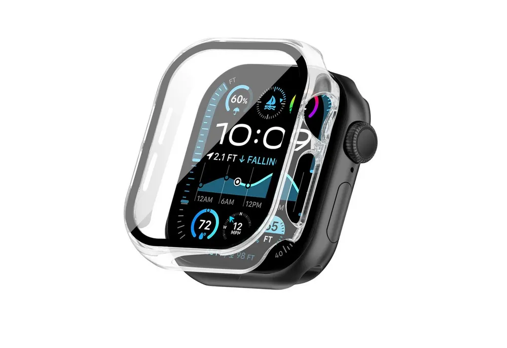 Tec-Expert Smartwatch-Hülle Hülle mit Displayschutz für Apple Watch 4 / 5 / 6 / SE 1-3 40 mm 40 mm, Rundum Schutz Cover Case Bumper stoß-und kratzfest robust