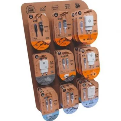 Expositor Tech One Tech EKO 400903 GaN Ladegeräte und Kabel 9 Haken 27 Artikel