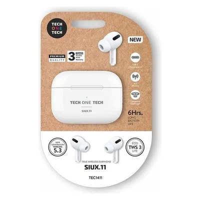 Kopfhörer Tech One Tech SIUX.11 kabellos Bluetooth TWS 24h Akkulaufzeit weiß