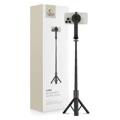 Tech-Protect L04S Bluetooth selfie stick with tripod up to 95cm and 360 head - black