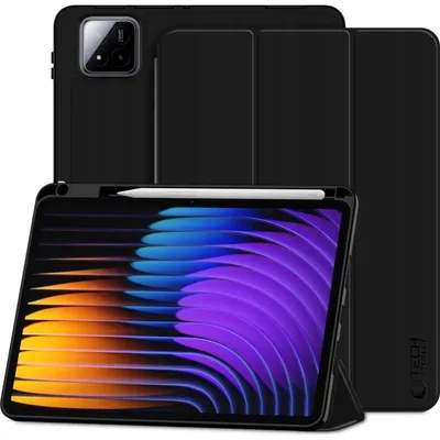 Hülle Tech-Protect SmartCase Xiaomi Pad 7/7 Pro Schwarz Silicone Stand Auto Sleep
