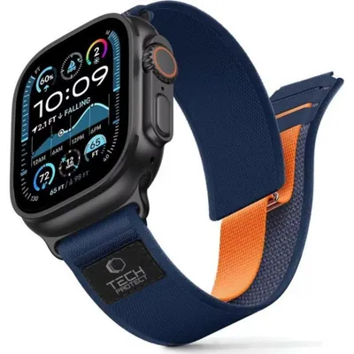 Armband Nylon Tech-Protect Elite Apple Watch SE 3/Ultra Marineblau Orange
