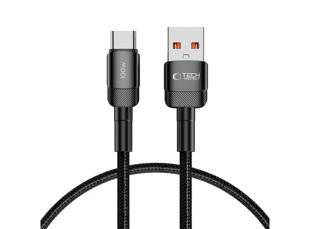 TECH PROTECT Evo USB-Kabel, USB-A, USB-C, Schnellladekabel 100 W USB-C auf USB-A 0,5 m
