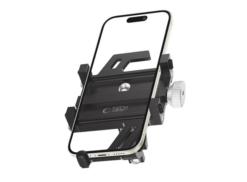 TECH PROTECT Handy-Halterung V1, (bis 7 Zoll, 1 x Fahrradhalterung Tech-Protect V1, Vollmetall-Fahrradhalterung mit 360° Drehgelenk)