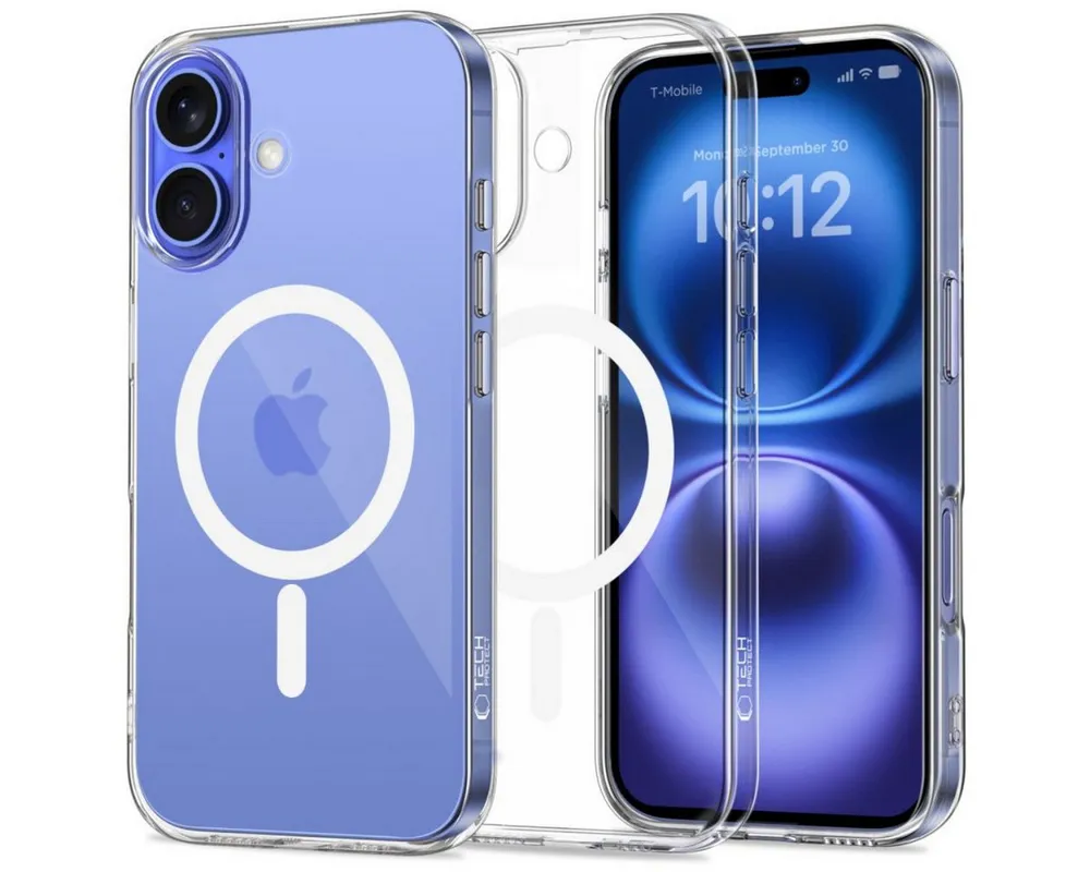 TECH PROTECT Handyhülle FlexAir Case Kompatibel mit iPhone 16 Transparent mit Magnetfunktion 6