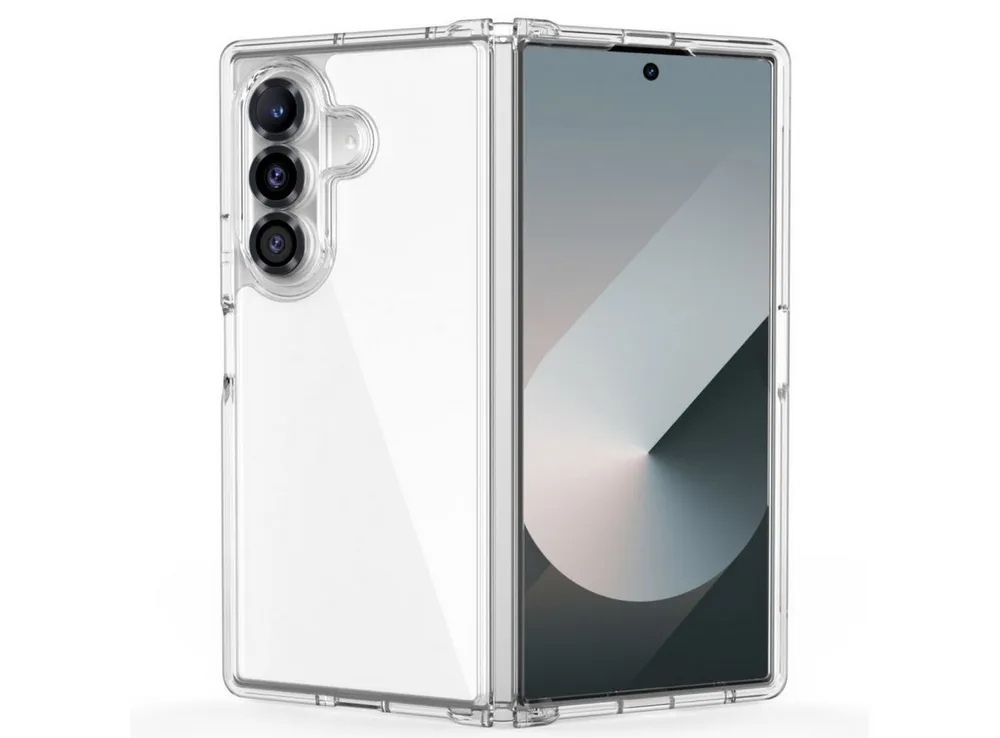 TECH PROTECT Handyhülle für Samsung Galaxy Z Fold 7, Transparente Hybridhülle mit stoßabsorbierendem TPU-Rahmen