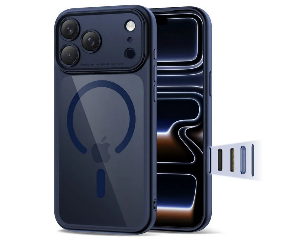 TECH PROTECT Handyhülle Magpeak CC Hybridcase kompatibel mit iPhone 17 Pro mit Magnetring 6,3 Zoll, Hybridcase mit integriertem Magnetring für magnetisches Schnellladen