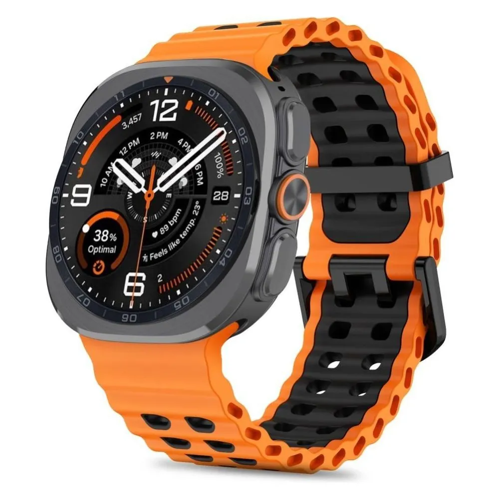 Tech-Protect ICONBAND PRO SAMSUNG GALAXY WATCH ULTRA 1 / 2 2024-2026 (47 MM) ORANGE/ SCHWARZ