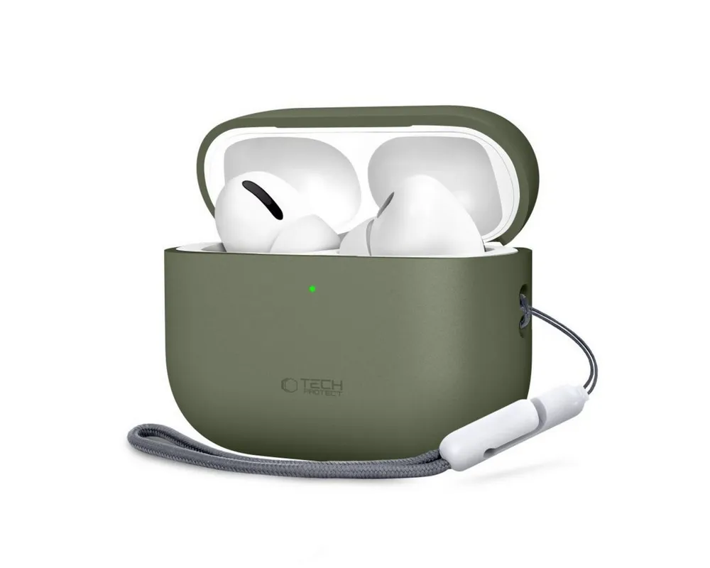 TECH PROTECT Kopfhörer-Schutzhülle Silikonhülle für AirPods Pro 3, Passgenauer Rundumschutz für das Ladecase