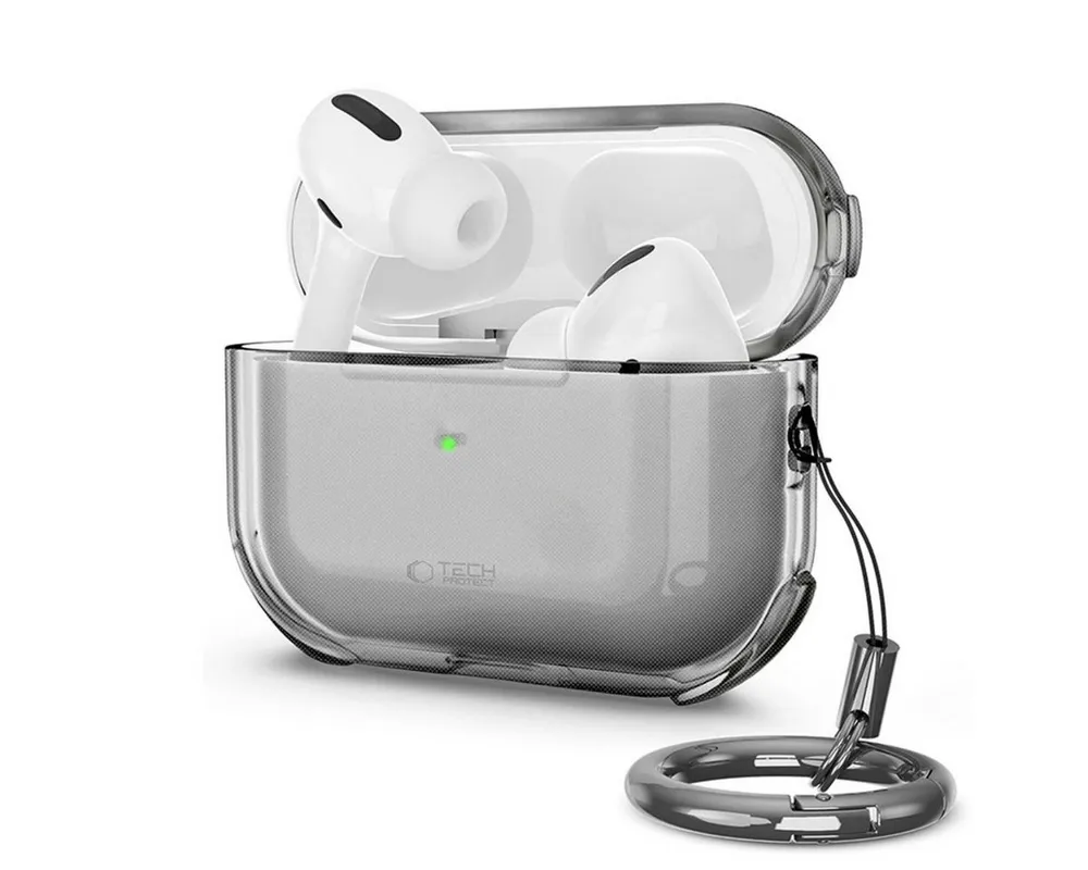 TECH PROTECT Kopfhörer-Schutzhülle Boucne für AirPods Pro 3, Ultradünne Schutzhülle mit Stoßschutz und Schlüsselanhänger