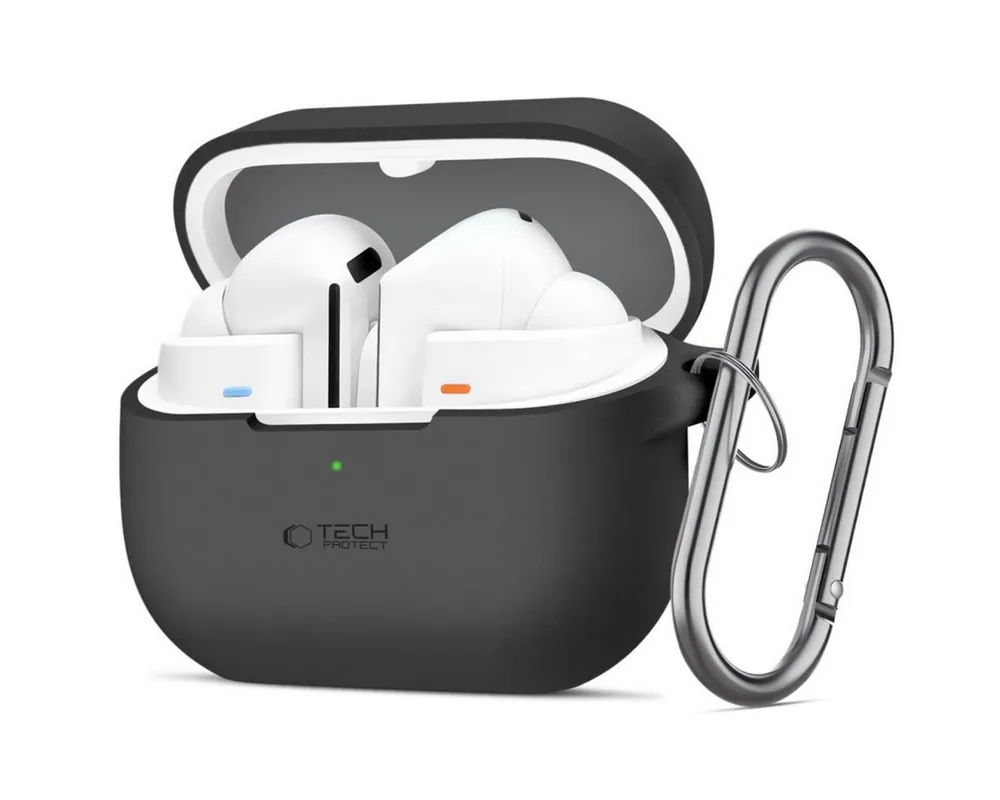 TECH PROTECT Kopfhörer-Schutzhülle für Samsung Galaxy Buds 3 / 3 Pro, Mit Karabiner und kabelloser Ladefunktion