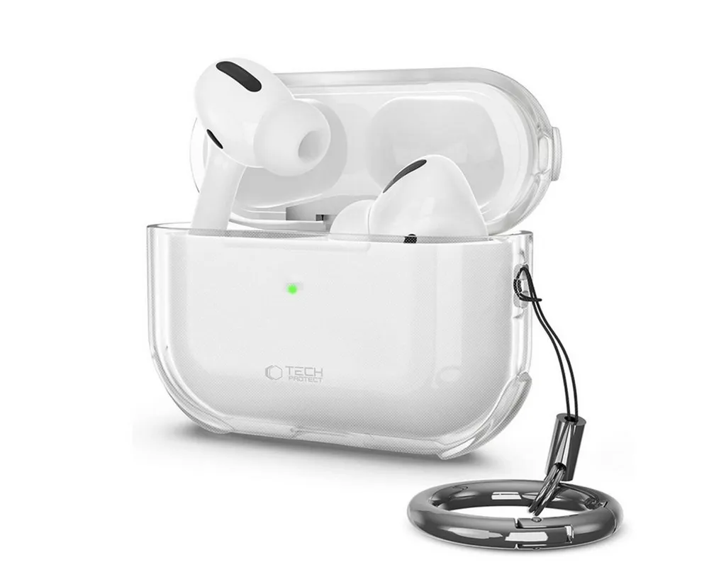 TECH PROTECT Kopfhörer-Schutzhülle Boucne für AirPods Pro 3, Ultradünne Schutzhülle mit Stoßschutz und Schlüsselanhänger