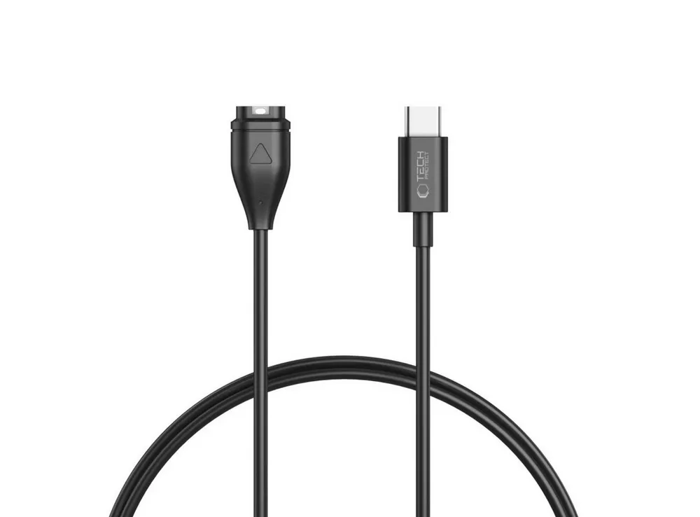TECH PROTECT MC04 USB-Kabel, USB-C-Stecker auf Garmin-Anschluss, Garmin-Ladekontakt, Robustes Premium-Ladekabel für Garmin-Uhren