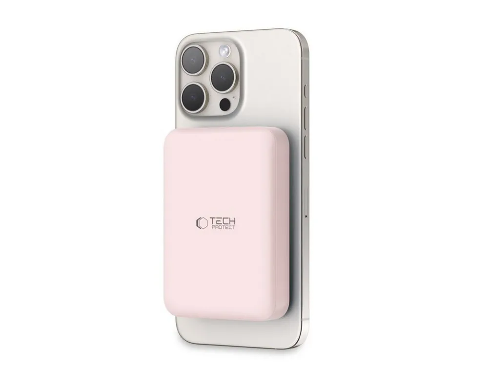 TECH PROTECT PB11 Powerbank PB11 10000 mAh (5, 9, 12 V), MagSafe Powerbank mit 15 W Schnellladung