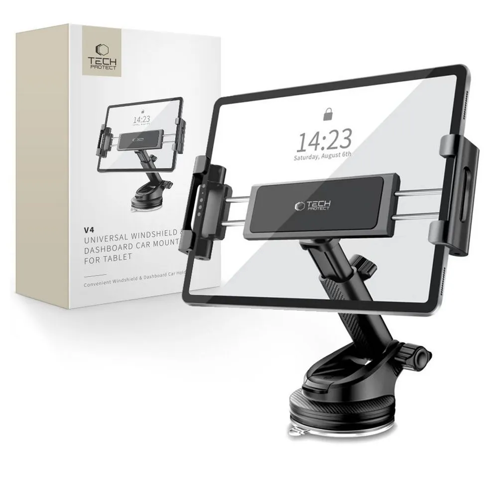 TECH PROTECT Tablet-Halterung Tech-Protect V4 Auto Tablet Halterung Cockpit Schwarz