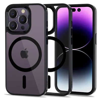 Tech-Protect Technikgeschütztes CASE Technikgeschütztes Magmat "MagSafe Apple iPhone 14 Pro Max Black/Clear"