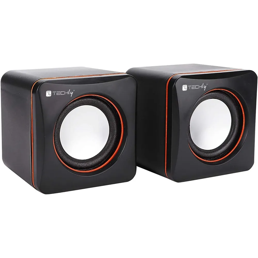 Lautsprecher Techly kabelgebunden 3W mit USB und 3,5 mm Klinke schwarz