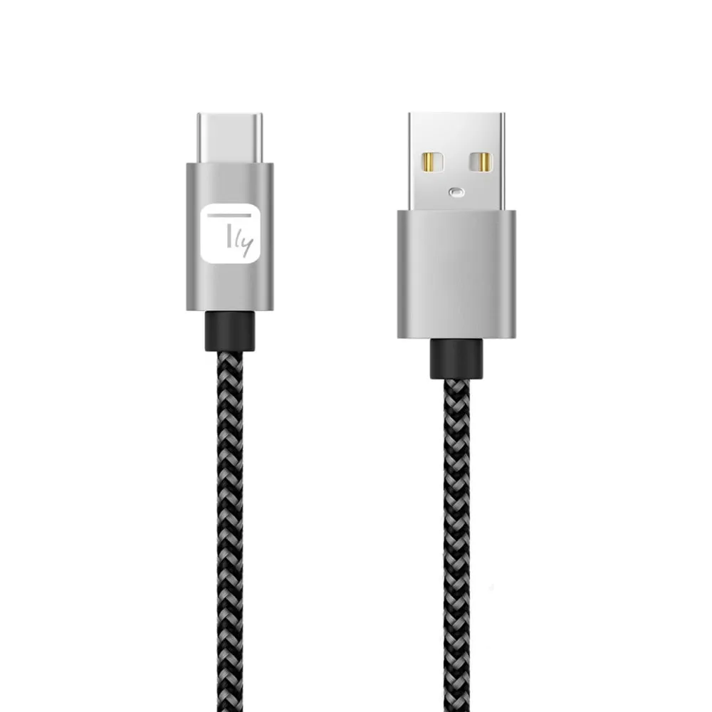 USB-Kabel Techly ICOC MU2AC-010-AL 1 m USB-A USB-C Schnellladung