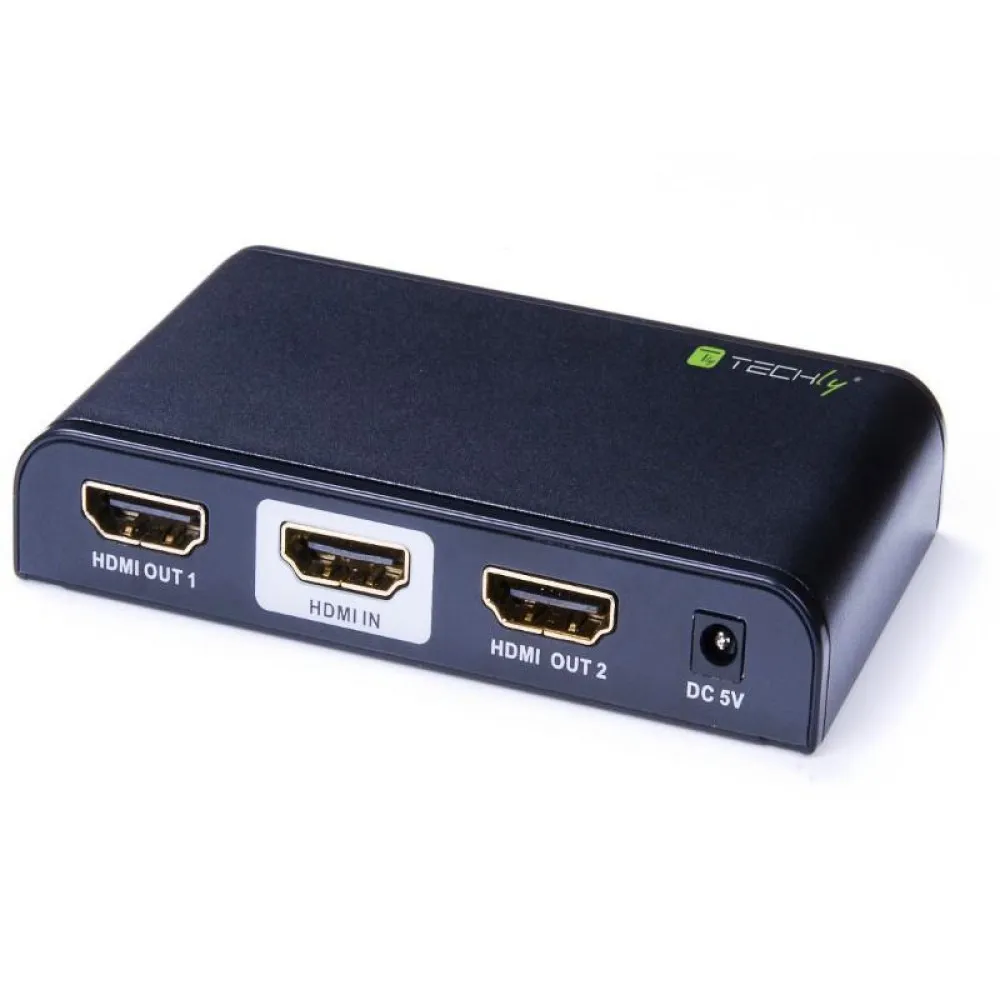 Techly IDATA HDMI2-4K2 HDMI Splitter 2x HDMI 2160p Schwarz