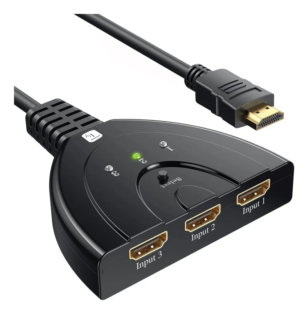 Videocommutator Techly IDATA HDMI-3F8K HDMI 2.1 8K USB-C