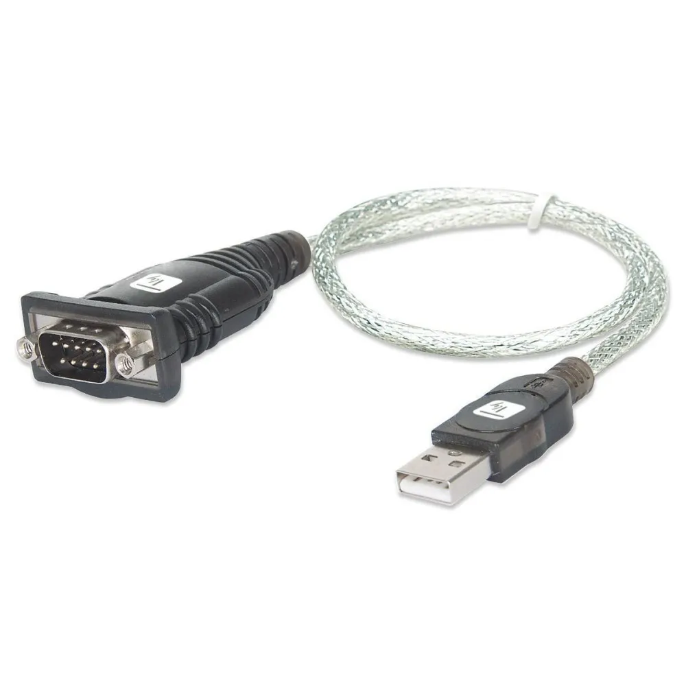 Techly IDATA USB-SER-2T USB-A zu DB-9 Seriell Adapterkabel Transparent 0,45 m