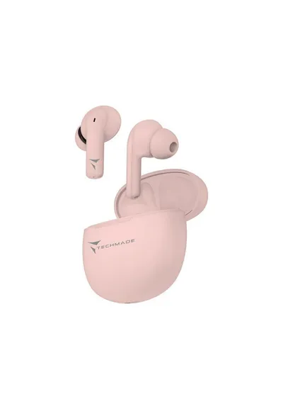 Techmade Techmade Earbuds K201E Pink wireless In-Ear-Kopfhörer (Noise-Cancelling)