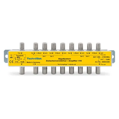 Videoswitch TechniSat 17Z 17 Eingänge Silber Gelb 210x55x44 mm