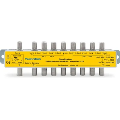Videoswitch TechniSat 17Z 17 Eingänge Silber Gelb 210x55x44 mm