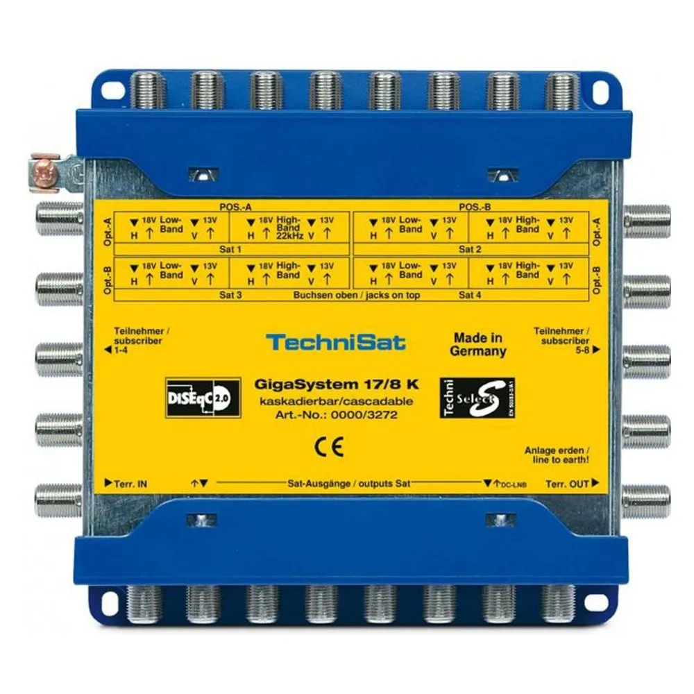 Videocommutator TechniSat GigaSystem 17/8 K Blau/Gelb