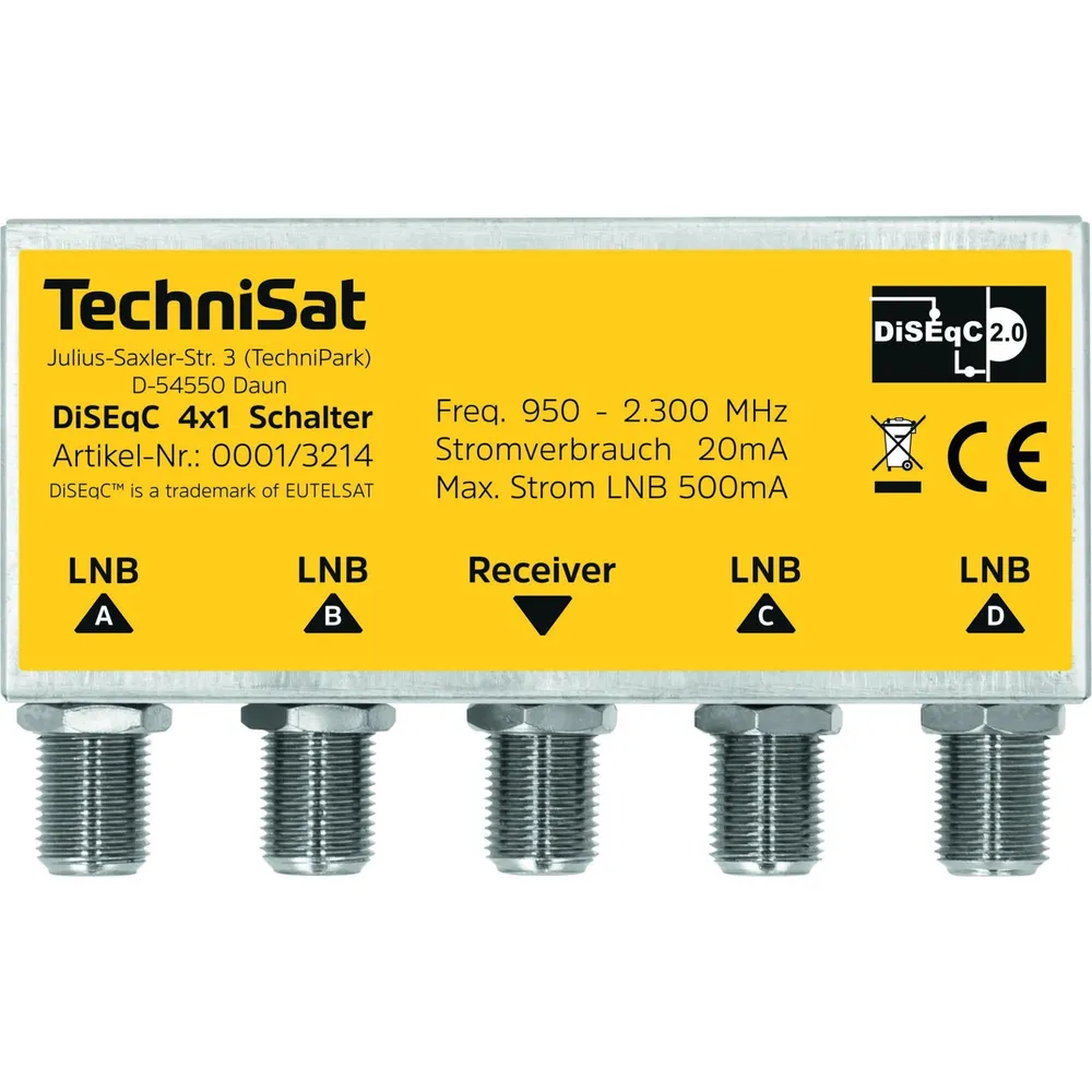 0001/3214 DiSEqC 4x1 Switch, Wetterschutzgehäuse