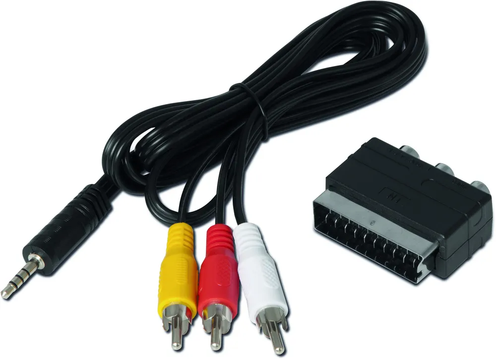 A/V-Klinken-Cinch/SCART-Adapte