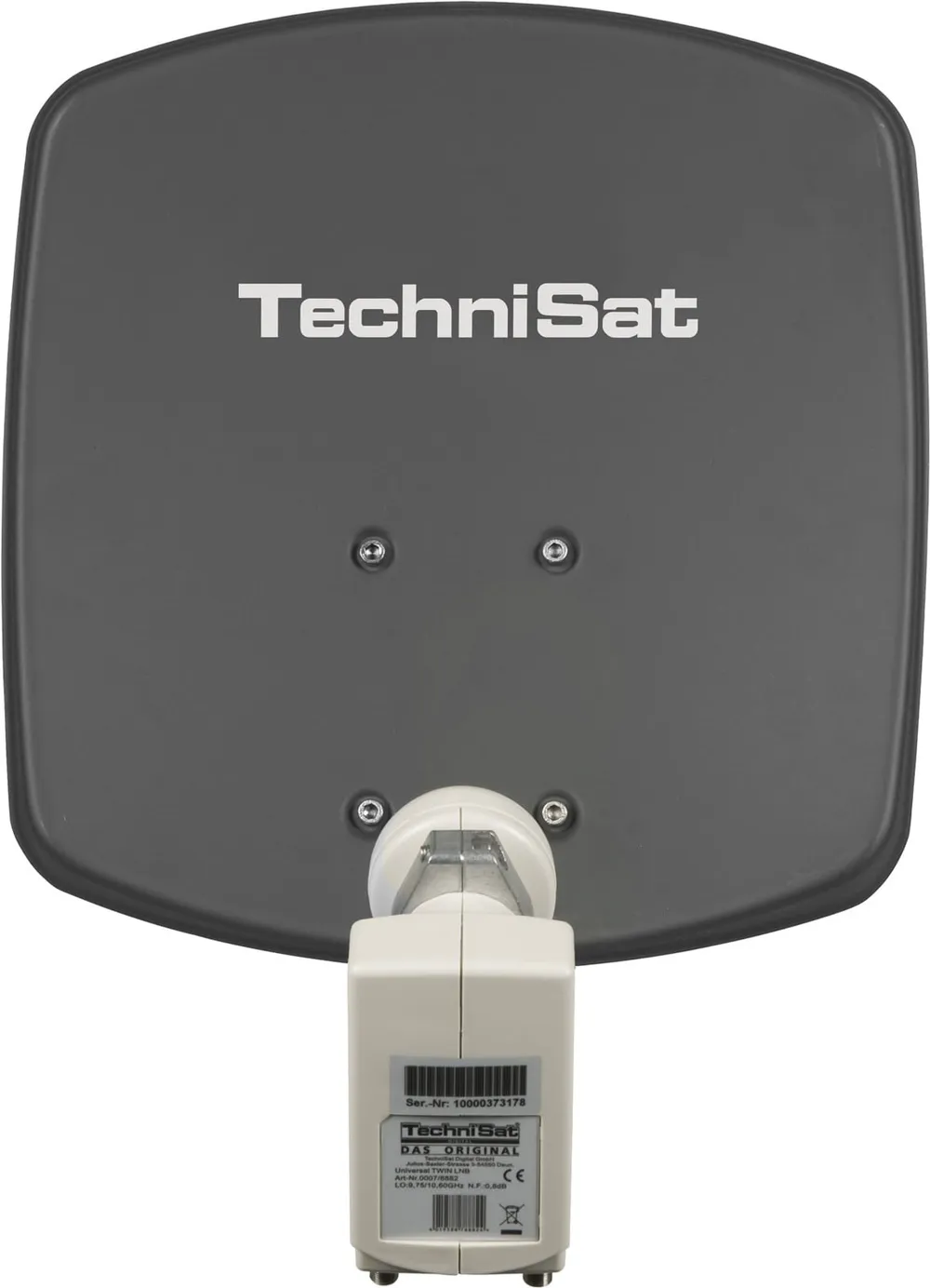 DigiDish 33 schiefergrau Satellitenschüssel 33 cm mit Twin LNB