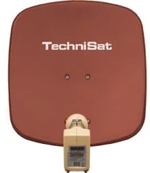 DigiDish 45 ziegelrot Satellitenschüssel 45 cm mit Twin LNB