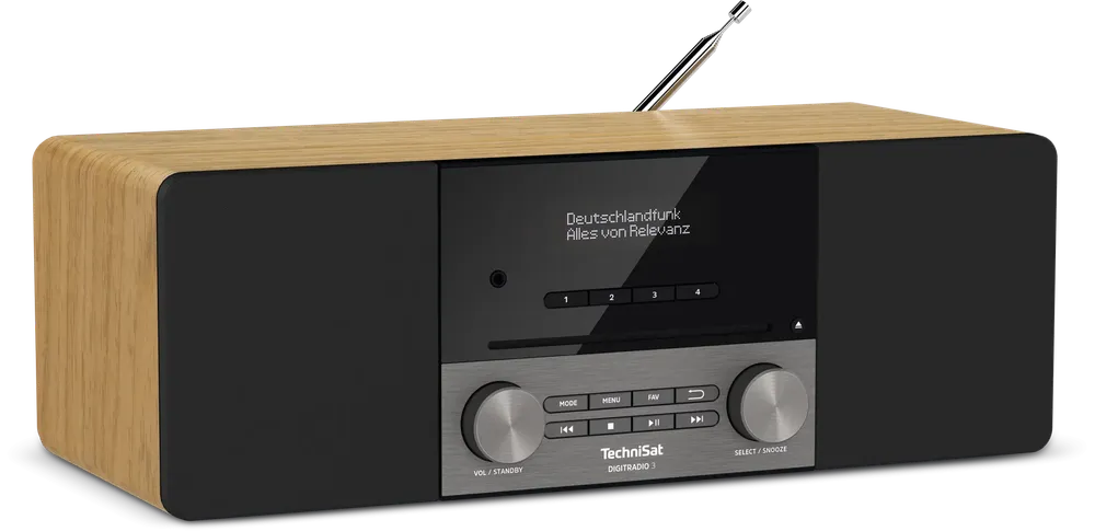 DIGITRADIO 3 ASA, Eiche DAB+ Radio mit CD Player