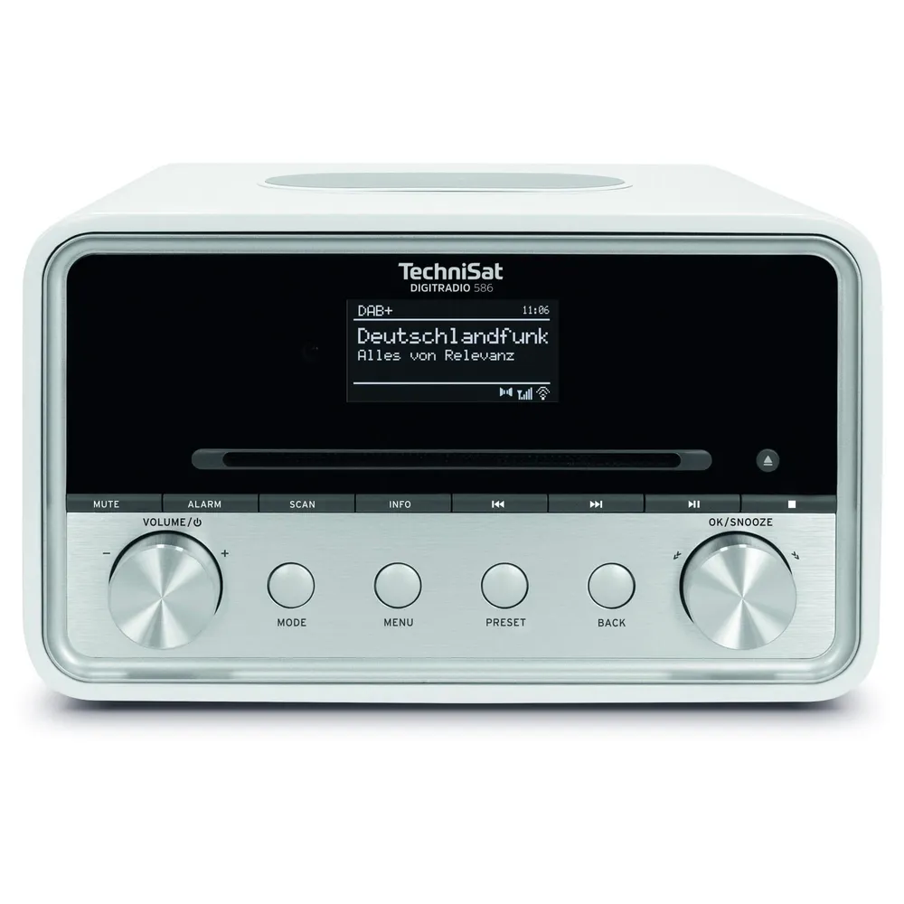 DIGITRADIO 586, Weiß/Silber DAB+ Internetradio mit CD-Player