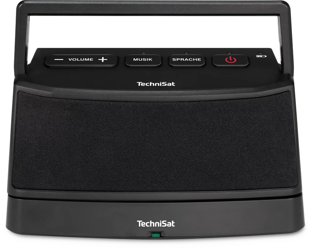 ISIBOX 1, schwarz, schwarz Digitaler Stereo-Funklautsprecher für Fernseher und Musikanlagen