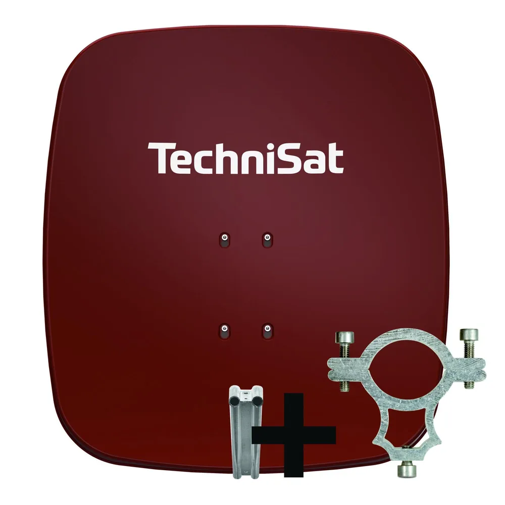 SATMAN 65 PLUS, mit 40 mm Halteschelle, ziegelrot