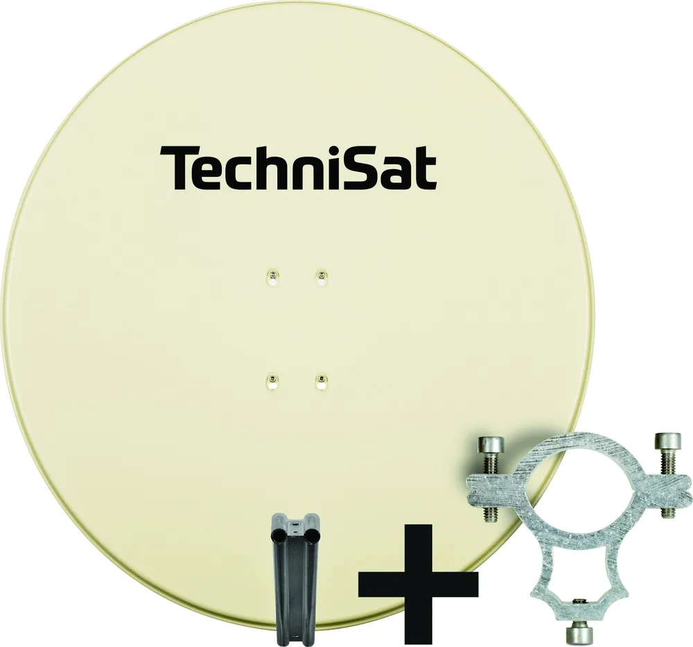 SATMAN 850 Plus beige mit 40 mm Halteschelle Satellitenschüssel 85 cm
