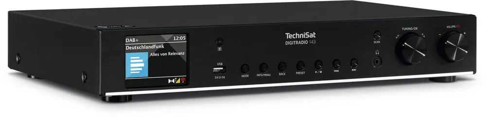 TechniSat DIGITRADIO 143 (V3) Internet-Radio (Digitalradio (DAB), Internetradio, FM-Tuner mit RDS, DAB+ Digitalradio, UKW-Radio, Internetradio, Bluetooth, WLAN)