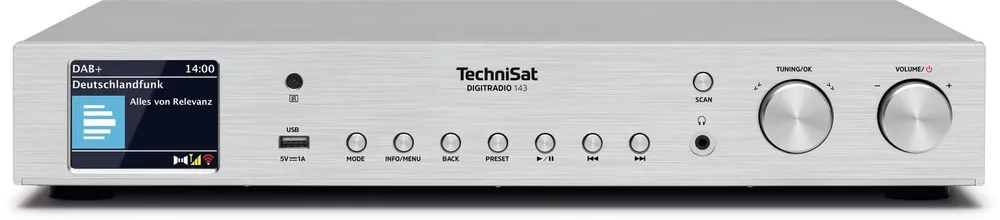 TechniSat DIGITRADIO 143 (V3) Internet-Radio (Digitalradio (DAB), Internetradio, FM-Tuner mit RDS, DAB+ Digitalradio, UKW-Radio, Internetradio, Bluetooth, WLAN)