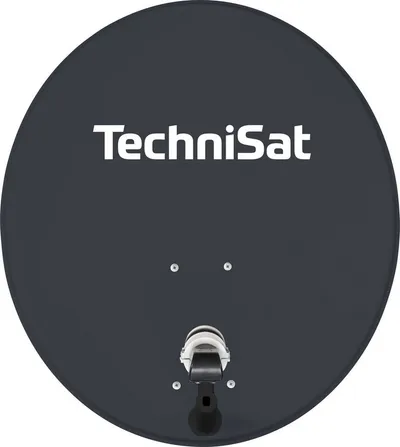 TechniSat TECHNITENNE 70 mit Quattro-Switch-LNB Sat-Spiegel (70 cm, Stahl, Quattro-Switch-LNB für 4 Teilnehmer, Ultra-HD, inkl. Masthalterung)