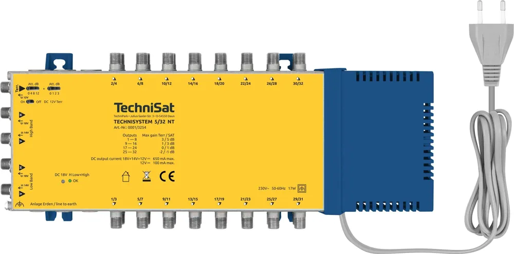 TECHNISYSTEM 5/32 NT, blau/gelb Multischalter